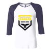Ladies' Baby Rib Three-QuarterSleeve Contrast Raglan T-Shirt Thumbnail