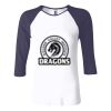 Ladies' Baby Rib Three-QuarterSleeve Contrast Raglan T-Shirt Thumbnail