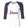 Ladies' Baby Rib Three-QuarterSleeve Contrast Raglan T-Shirt Thumbnail
