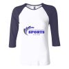 Ladies' Baby Rib Three-QuarterSleeve Contrast Raglan T-Shirt Thumbnail