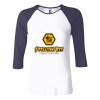 Ladies' Baby Rib Three-QuarterSleeve Contrast Raglan T-Shirt Thumbnail