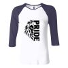 Ladies' Baby Rib Three-QuarterSleeve Contrast Raglan T-Shirt Thumbnail