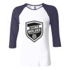 Ladies' Baby Rib Three-QuarterSleeve Contrast Raglan T-Shirt Thumbnail