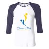 Ladies' Baby Rib Three-QuarterSleeve Contrast Raglan T-Shirt Thumbnail
