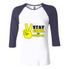 Ladies' Baby Rib Three-QuarterSleeve Contrast Raglan T-Shirt Thumbnail
