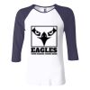 Ladies' Baby Rib Three-QuarterSleeve Contrast Raglan T-Shirt Thumbnail