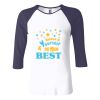 Ladies' Baby Rib Three-QuarterSleeve Contrast Raglan T-Shirt Thumbnail