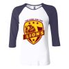 Ladies' Baby Rib Three-QuarterSleeve Contrast Raglan T-Shirt Thumbnail