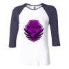 Ladies' Baby Rib Three-QuarterSleeve Contrast Raglan T-Shirt Thumbnail