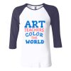 Ladies' Baby Rib Three-QuarterSleeve Contrast Raglan T-Shirt Thumbnail