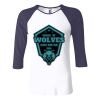 Ladies' Baby Rib Three-QuarterSleeve Contrast Raglan T-Shirt Thumbnail