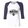 Ladies' Baby Rib Three-QuarterSleeve Contrast Raglan T-Shirt Thumbnail