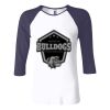 Ladies' Baby Rib Three-QuarterSleeve Contrast Raglan T-Shirt Thumbnail