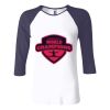 Ladies' Baby Rib Three-QuarterSleeve Contrast Raglan T-Shirt Thumbnail