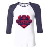 Ladies' Baby Rib Three-QuarterSleeve Contrast Raglan T-Shirt Thumbnail