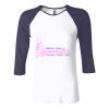 Ladies' Baby Rib Three-QuarterSleeve Contrast Raglan T-Shirt Thumbnail