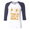 Ladies' Baby Rib Three-QuarterSleeve Contrast Raglan T-Shirt Thumbnail