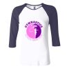 Ladies' Baby Rib Three-QuarterSleeve Contrast Raglan T-Shirt Thumbnail