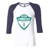 Ladies' Baby Rib Three-QuarterSleeve Contrast Raglan T-Shirt Thumbnail