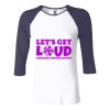 Ladies' Baby Rib Three-QuarterSleeve Contrast Raglan T-Shirt Thumbnail