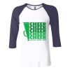 Ladies' Baby Rib Three-QuarterSleeve Contrast Raglan T-Shirt Thumbnail