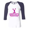 Ladies' Baby Rib Three-QuarterSleeve Contrast Raglan T-Shirt Thumbnail
