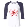 Ladies' Baby Rib Three-QuarterSleeve Contrast Raglan T-Shirt Thumbnail