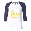 Ladies' Baby Rib Three-QuarterSleeve Contrast Raglan T-Shirt Thumbnail