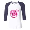 Ladies' Baby Rib Three-QuarterSleeve Contrast Raglan T-Shirt Thumbnail