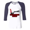 Ladies' Baby Rib Three-QuarterSleeve Contrast Raglan T-Shirt Thumbnail