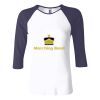 Ladies' Baby Rib Three-QuarterSleeve Contrast Raglan T-Shirt Thumbnail
