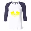 Ladies' Baby Rib Three-QuarterSleeve Contrast Raglan T-Shirt Thumbnail