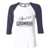 Ladies' Baby Rib Three-QuarterSleeve Contrast Raglan T-Shirt Thumbnail