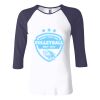 Ladies' Baby Rib Three-QuarterSleeve Contrast Raglan T-Shirt Thumbnail