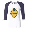 Ladies' Baby Rib Three-QuarterSleeve Contrast Raglan T-Shirt Thumbnail