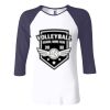 Ladies' Baby Rib Three-QuarterSleeve Contrast Raglan T-Shirt Thumbnail