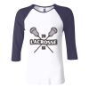 Ladies' Baby Rib Three-QuarterSleeve Contrast Raglan T-Shirt Thumbnail