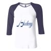 Ladies' Baby Rib Three-QuarterSleeve Contrast Raglan T-Shirt Thumbnail