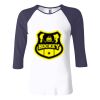 Ladies' Baby Rib Three-QuarterSleeve Contrast Raglan T-Shirt Thumbnail