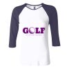 Ladies' Baby Rib Three-QuarterSleeve Contrast Raglan T-Shirt Thumbnail