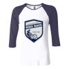 Ladies' Baby Rib Three-QuarterSleeve Contrast Raglan T-Shirt Thumbnail