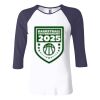 Ladies' Baby Rib Three-QuarterSleeve Contrast Raglan T-Shirt Thumbnail