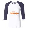 Ladies' Baby Rib Three-QuarterSleeve Contrast Raglan T-Shirt Thumbnail