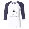 Ladies' Baby Rib Three-QuarterSleeve Contrast Raglan T-Shirt Thumbnail
