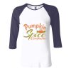 Ladies' Baby Rib Three-QuarterSleeve Contrast Raglan T-Shirt Thumbnail