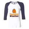 Ladies' Baby Rib Three-QuarterSleeve Contrast Raglan T-Shirt Thumbnail