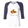 Ladies' Baby Rib Three-QuarterSleeve Contrast Raglan T-Shirt Thumbnail