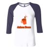 Ladies' Baby Rib Three-QuarterSleeve Contrast Raglan T-Shirt Thumbnail