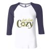 Ladies' Baby Rib Three-QuarterSleeve Contrast Raglan T-Shirt Thumbnail