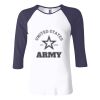 Ladies' Baby Rib Three-QuarterSleeve Contrast Raglan T-Shirt Thumbnail
